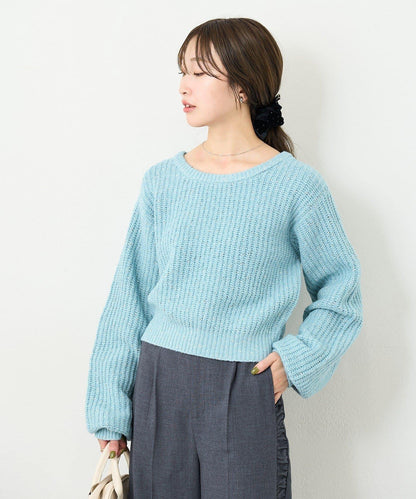 【前後兩穿】B 閃粉後開衩套頭衫