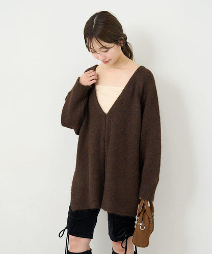 【5色可選/前後兩穿】B針織寬鬆開衫