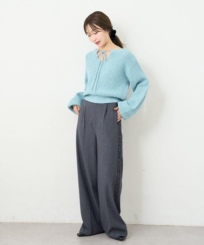 【前後兩穿】B 閃粉後開衩套頭衫