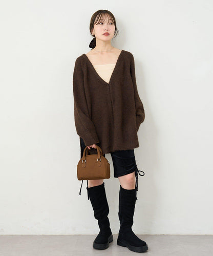 【5色可選/前後兩穿】B針織寬鬆開衫