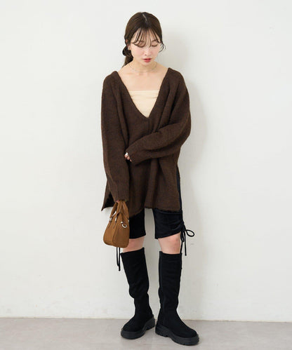 【5色可選/前後兩穿】B針織寬鬆開衫