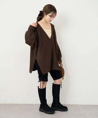 【5色可選/前後兩穿】B針織寬鬆開衫