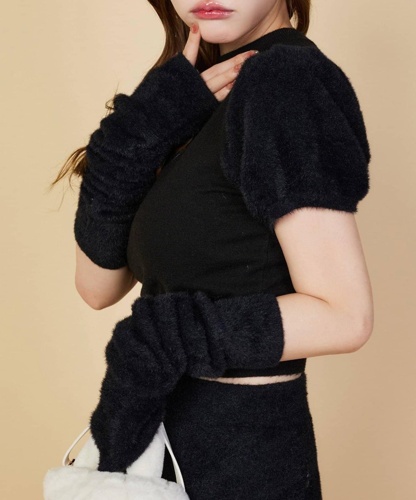 【one after another】附帶護臂針織衫