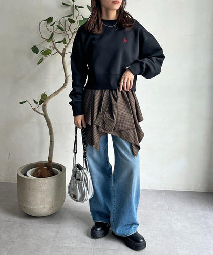 【U.S. POLO ASSN.】短款加絨套頭衫