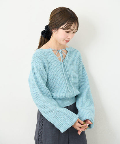 【前後兩穿】B 閃粉後開衩套頭衫