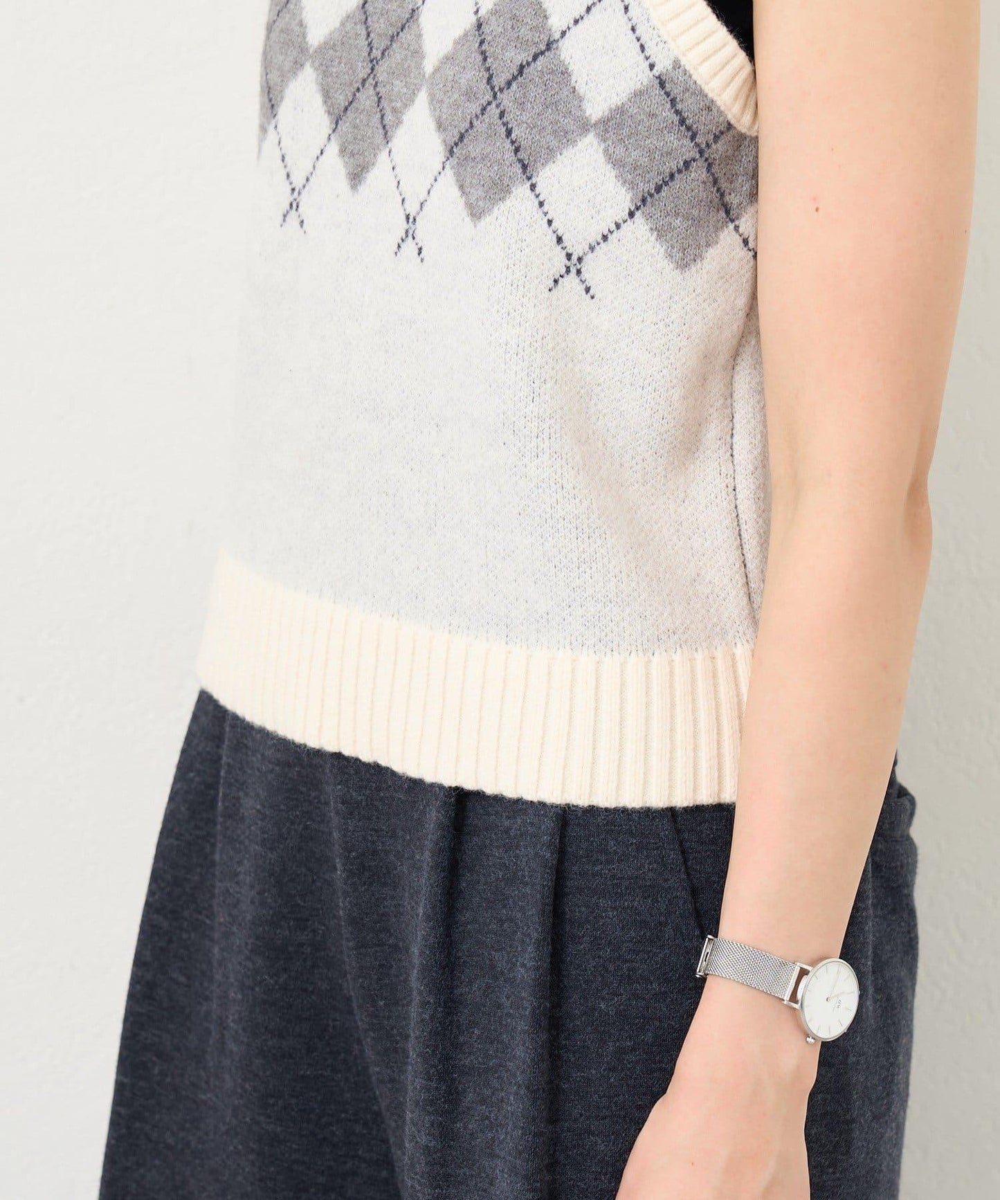 B 菱格吊帶套裝開衫