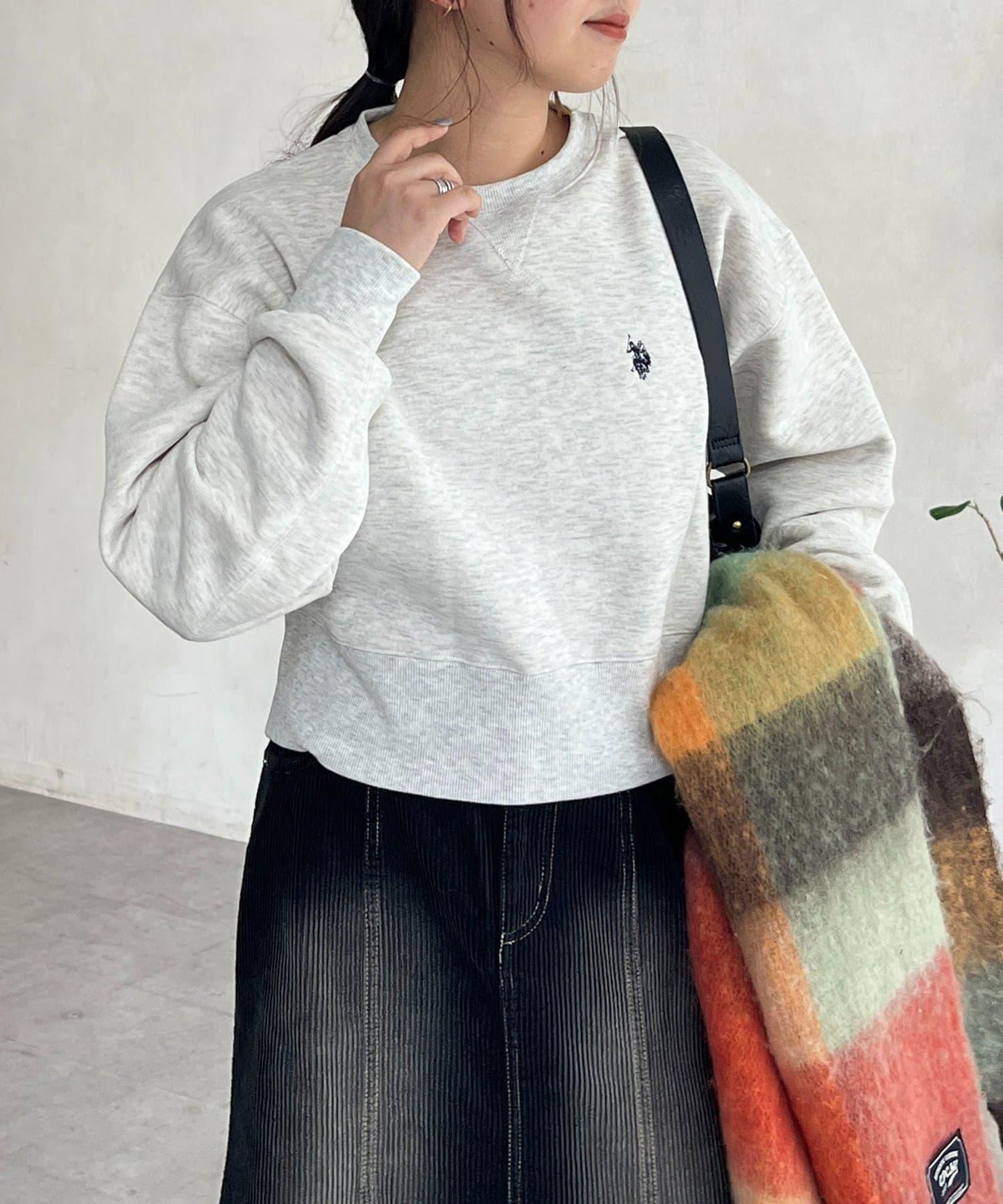 【U.S. POLO ASSN.】短款加絨套頭衫