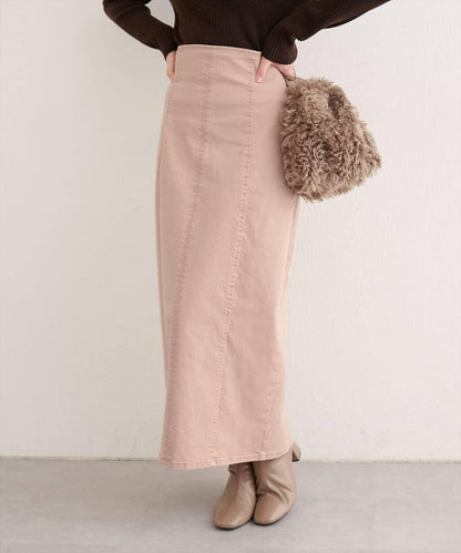 【natural couture】束腰帶牛仔半身裙