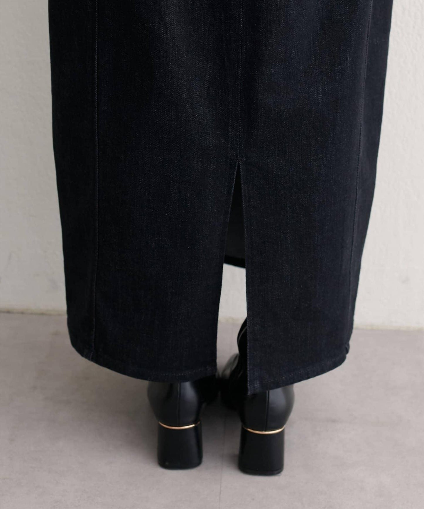 【natural couture】束腰帶牛仔半身裙