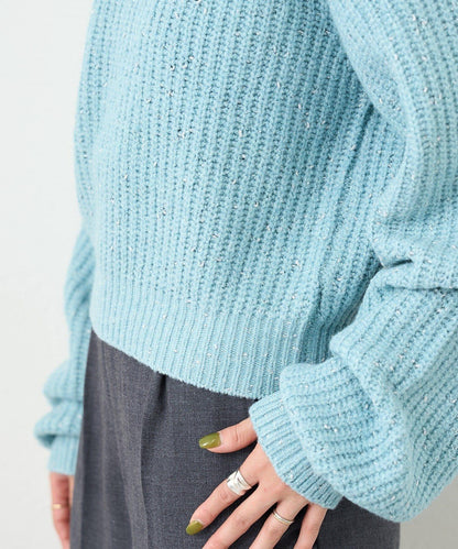 【前後兩穿】B 閃粉後開衩套頭衫