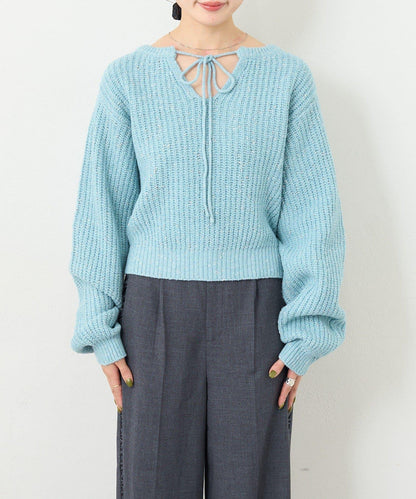 【前後兩穿】B 閃粉後開衩套頭衫