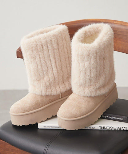 【RMAF】仿皮草短款羊毛靴