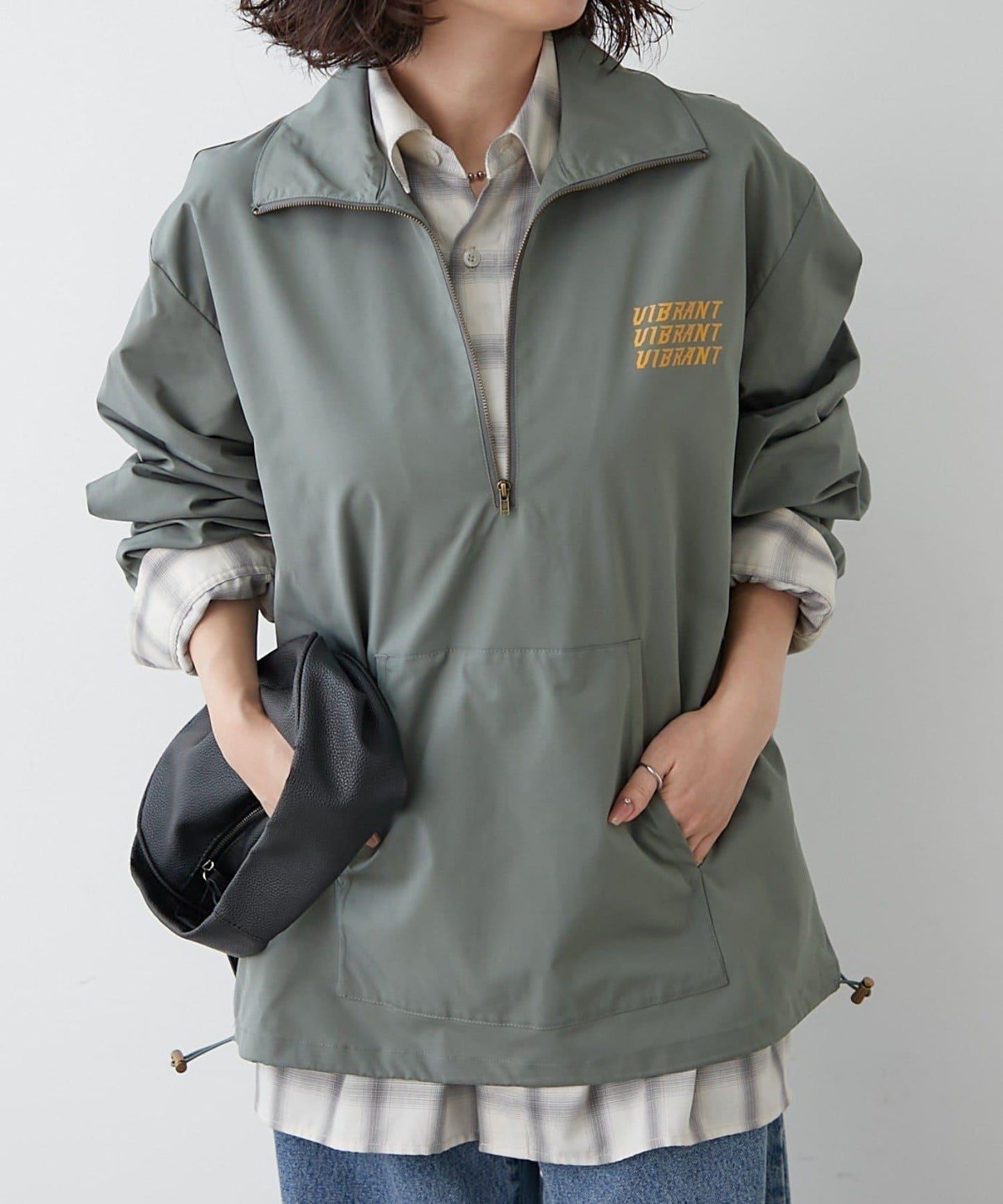 【NUNIFE】套頭式防風外套