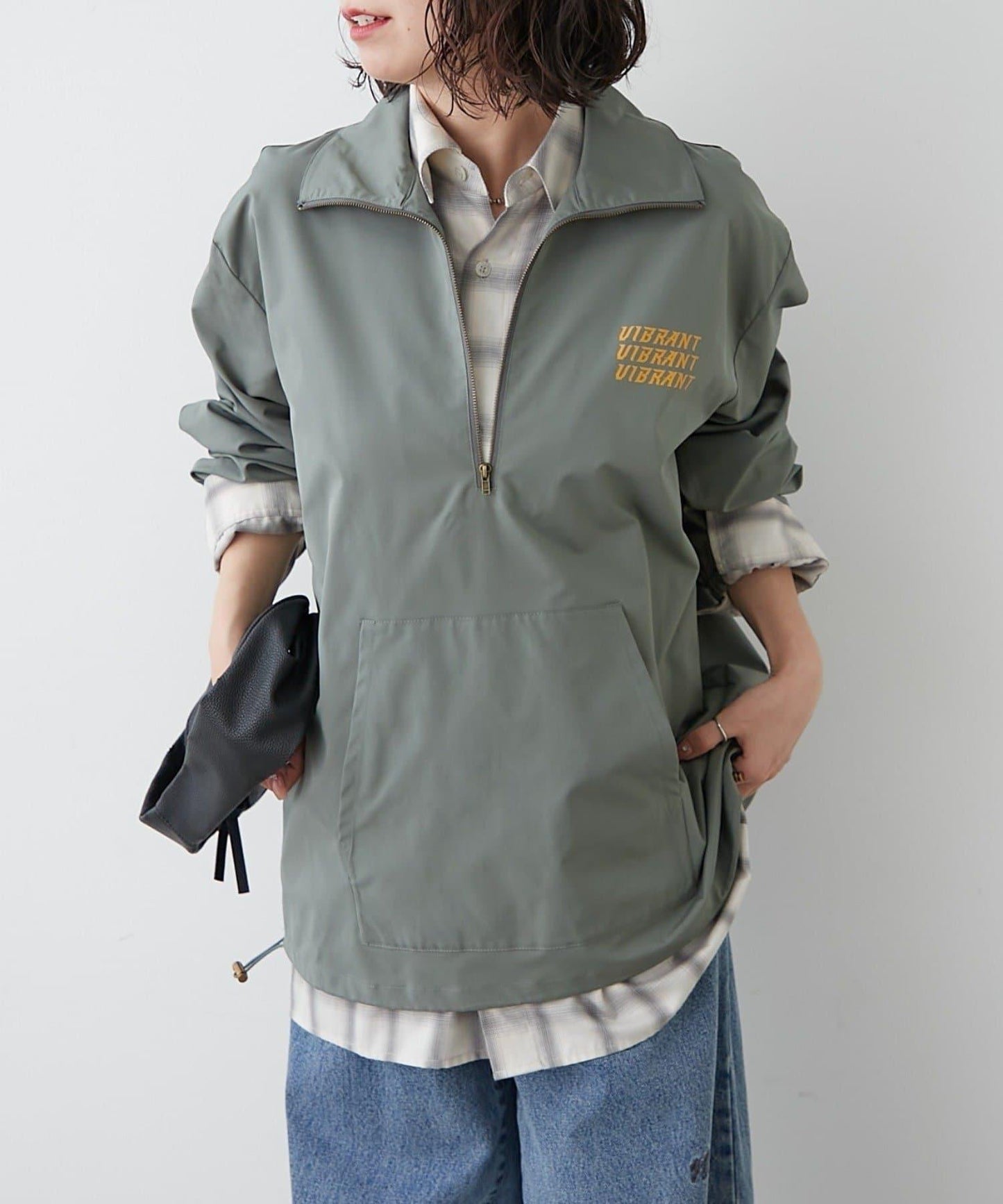 【NUNIFE】套頭式防風外套