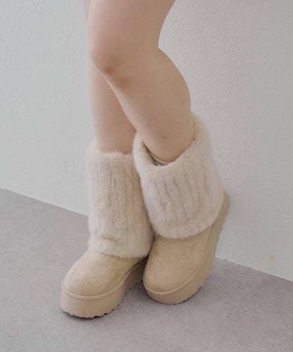 【RMAF】仿皮草短款羊毛靴