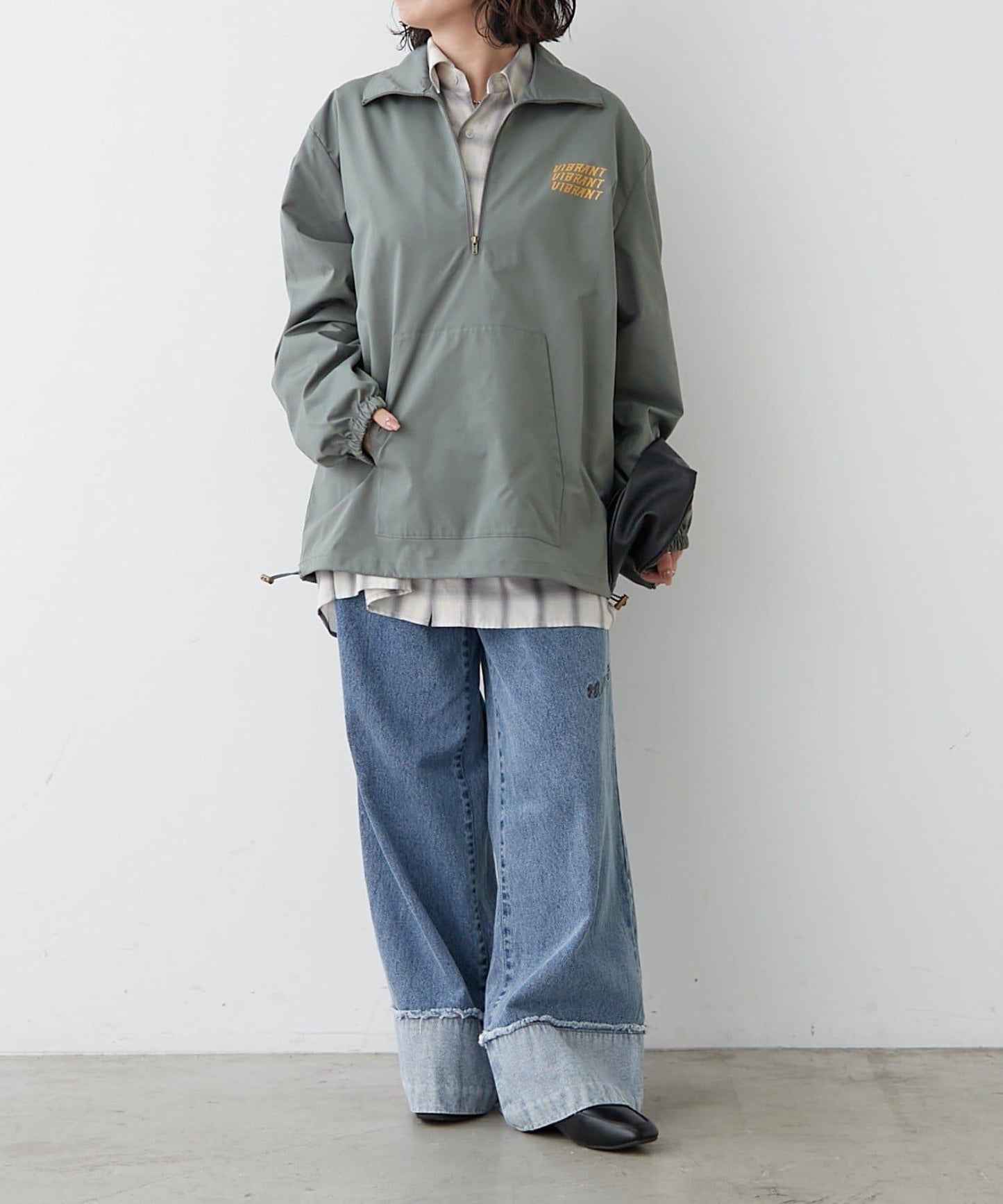 【NUNIFE】套頭式防風外套