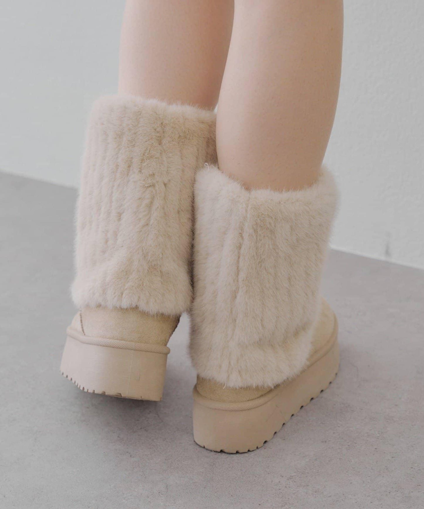 【RMAF】仿皮草短款羊毛靴