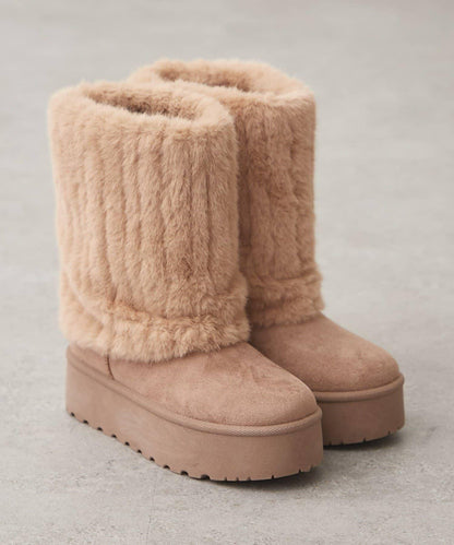 【RMAF】仿皮草短款羊毛靴