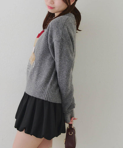 【RMAF】針織帽熊圖案套頭衫