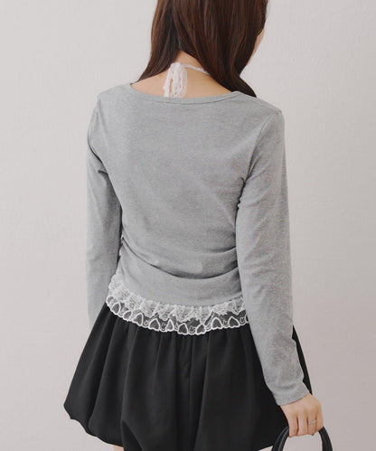【RMAF】蕾絲掛脖上衣