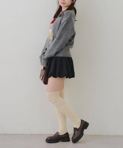 【RMAF】針織帽熊圖案套頭衫