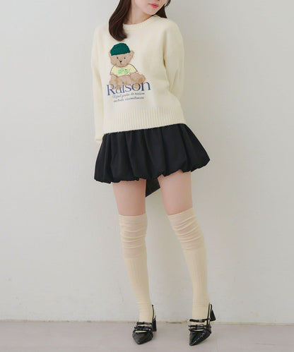 【RMAF】針織帽熊圖案套頭衫