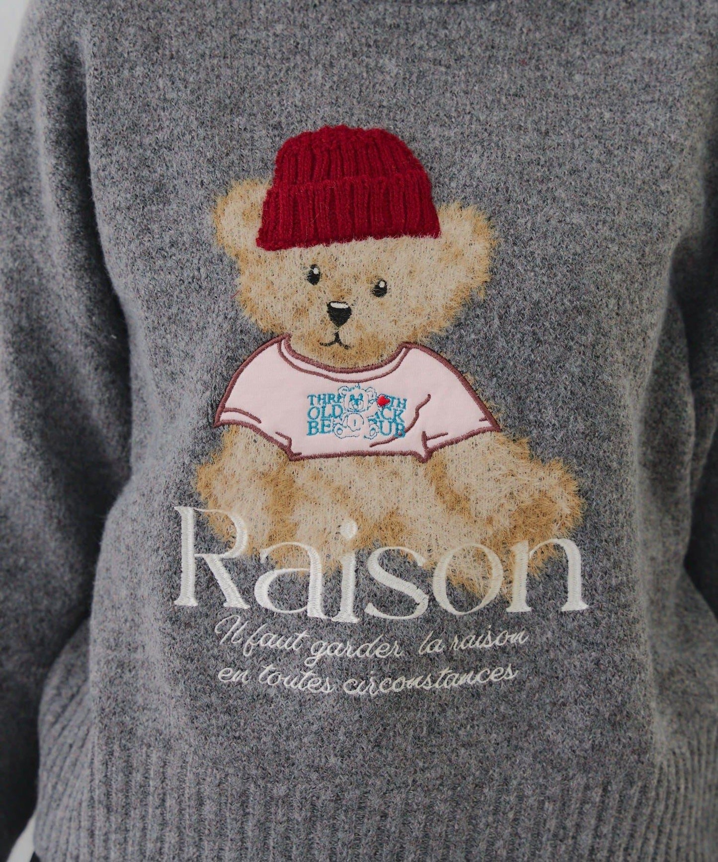 【RMAF】針織帽熊圖案套頭衫