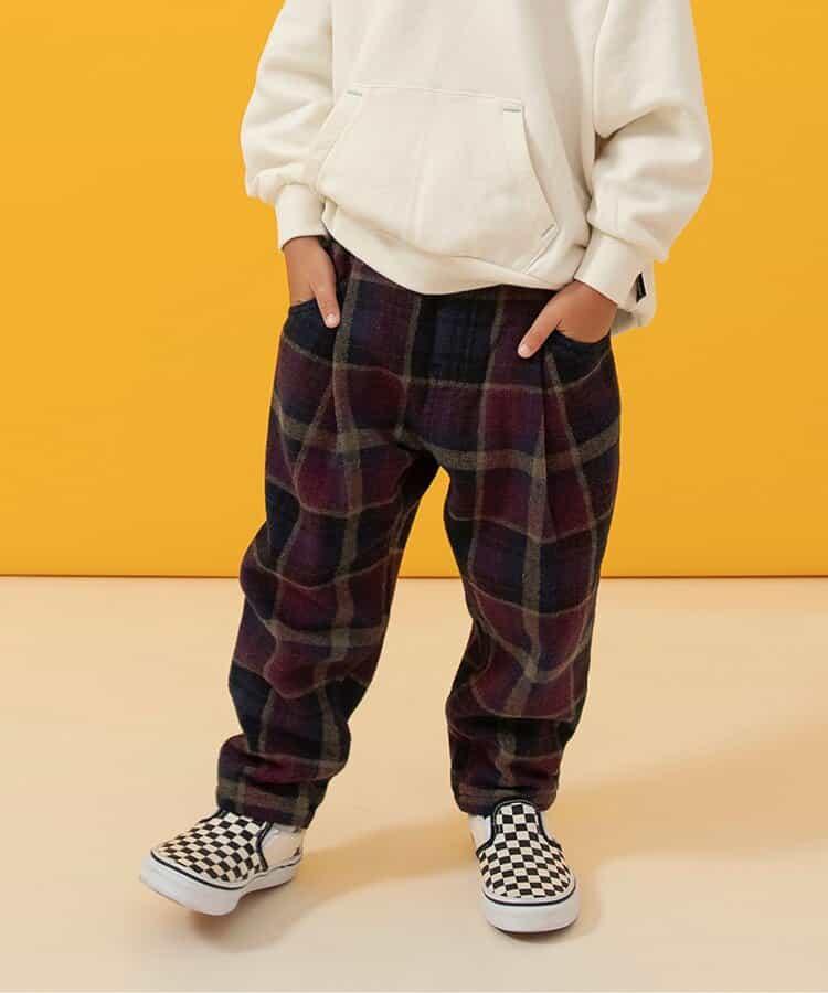 加絨保暖寬鬆打褶長褲 10分丈