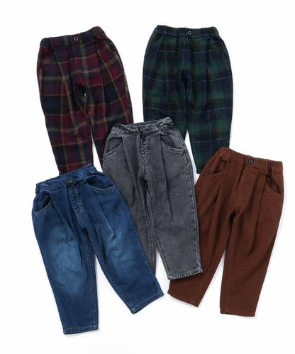 加絨保暖寬鬆打褶長褲 10分丈