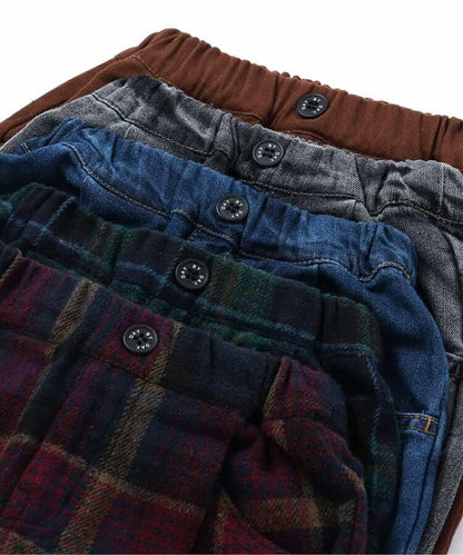 加絨保暖寬鬆打褶長褲 10分丈