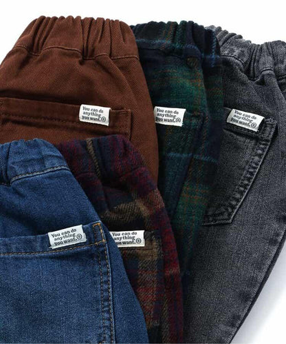 加絨保暖寬鬆打褶長褲 10分丈