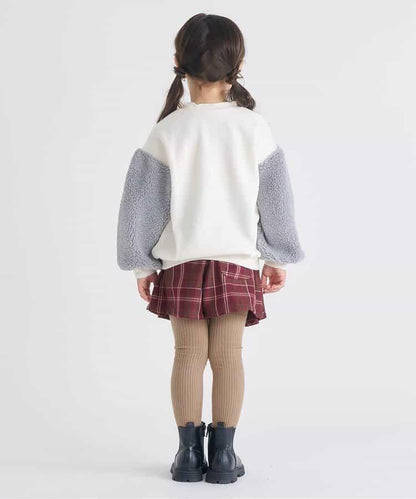 愛心刺繡袖毛絨衛衣