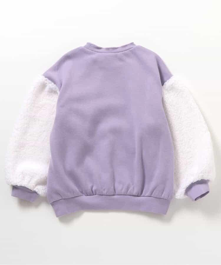 愛心刺繡袖毛絨衛衣