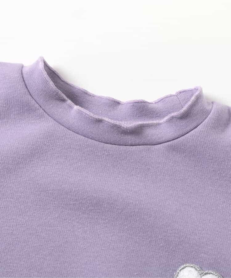 愛心刺繡袖毛絨衛衣