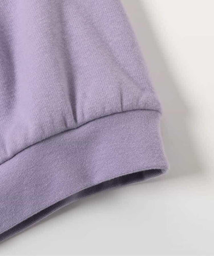 愛心刺繡袖毛絨衛衣