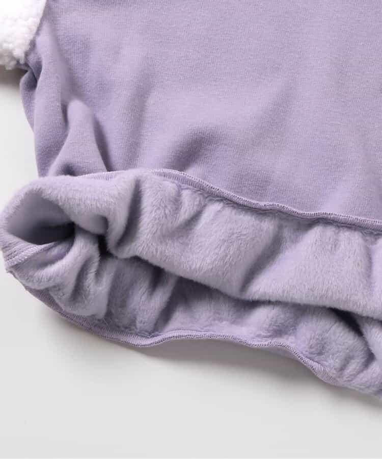 愛心刺繡袖毛絨衛衣