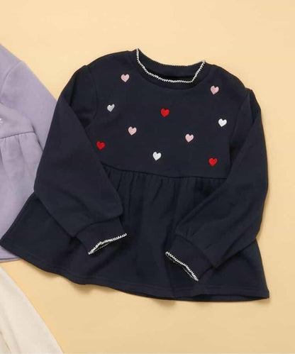 內層搖粒絨荷葉邊刺繡衛衣