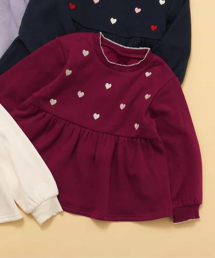 內層搖粒絨荷葉邊刺繡衛衣