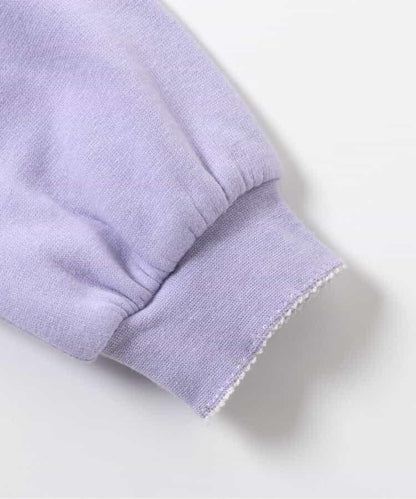 內層搖粒絨荷葉邊刺繡衛衣