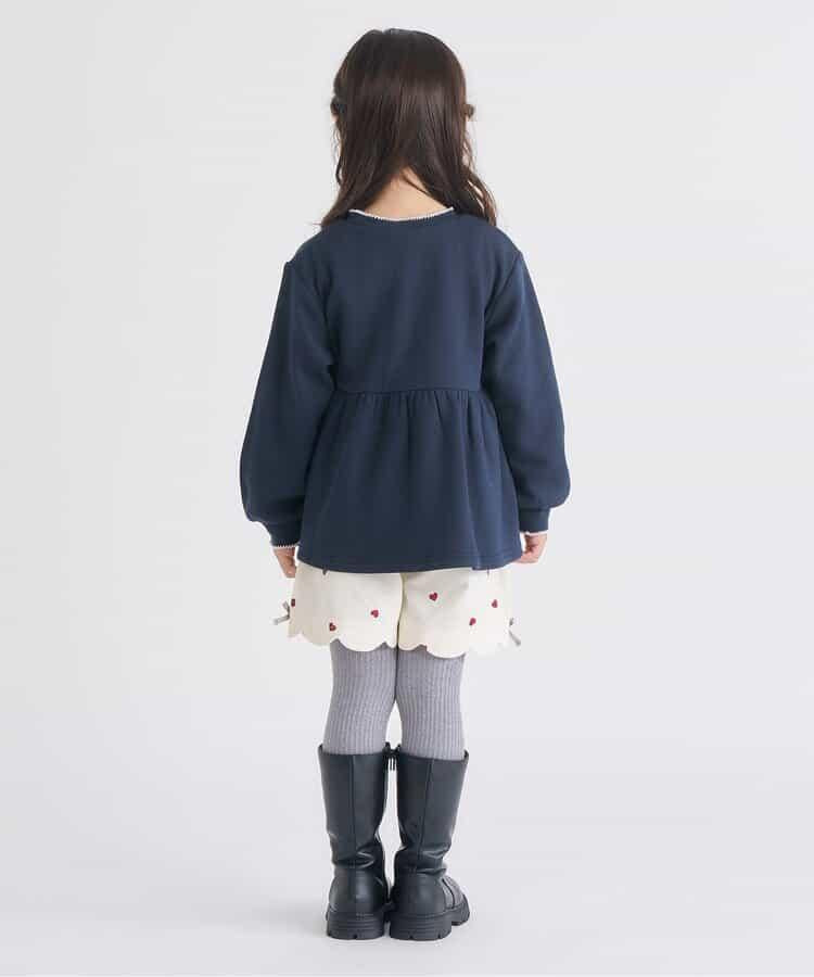 內層搖粒絨荷葉邊刺繡衛衣