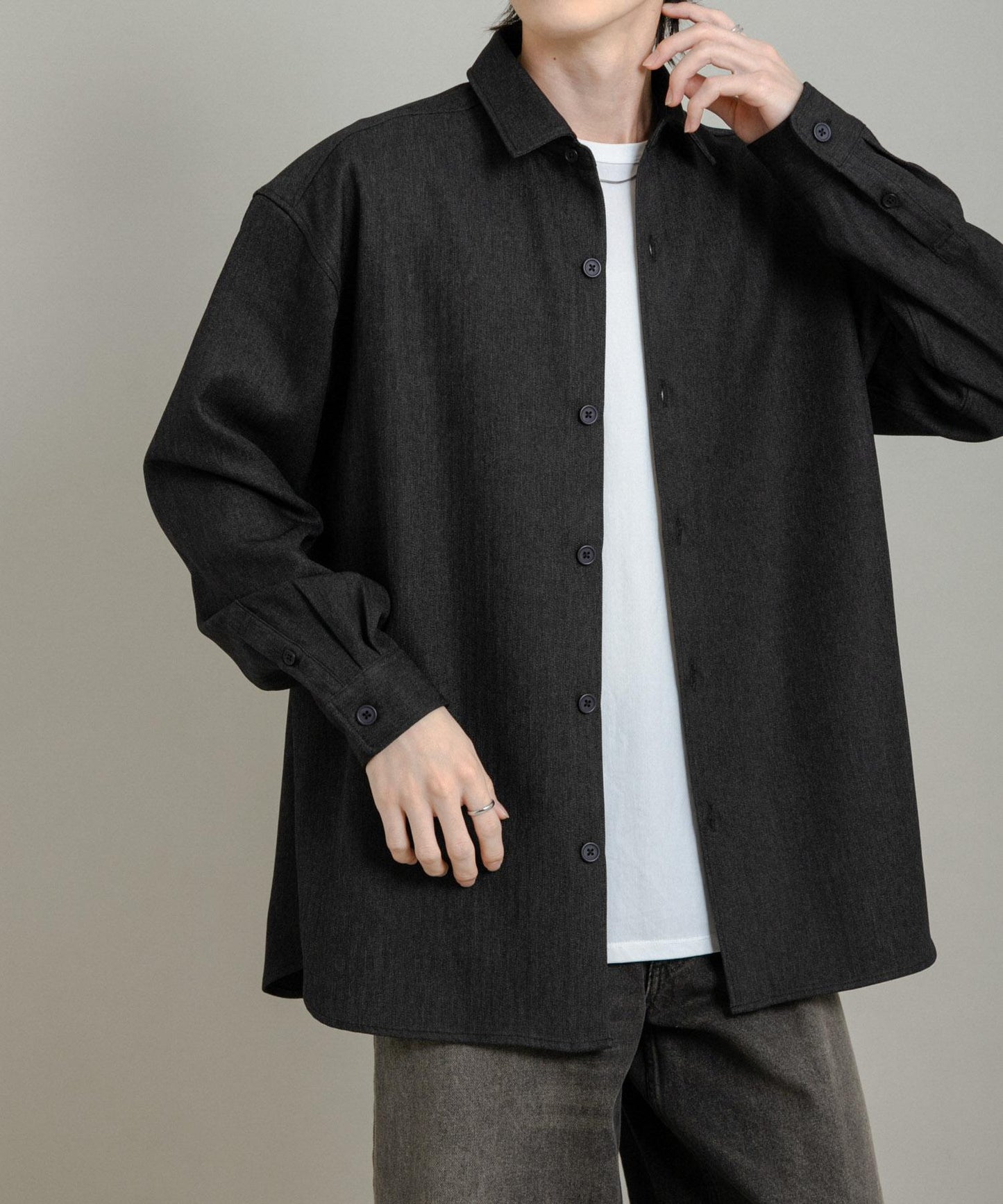 『UR TECH』人字紋常規領襯衫