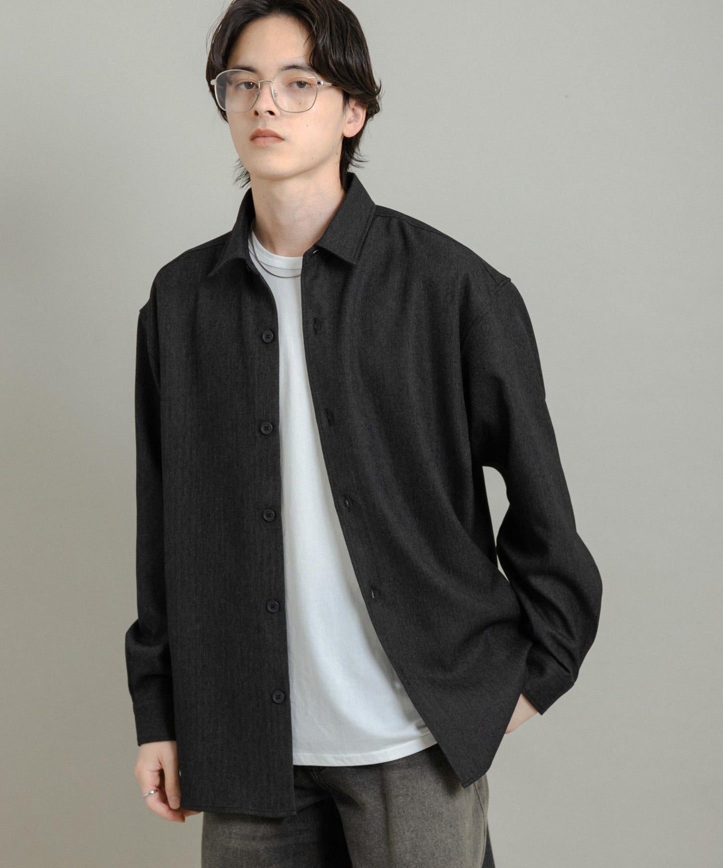 『UR TECH』人字紋常規領襯衫