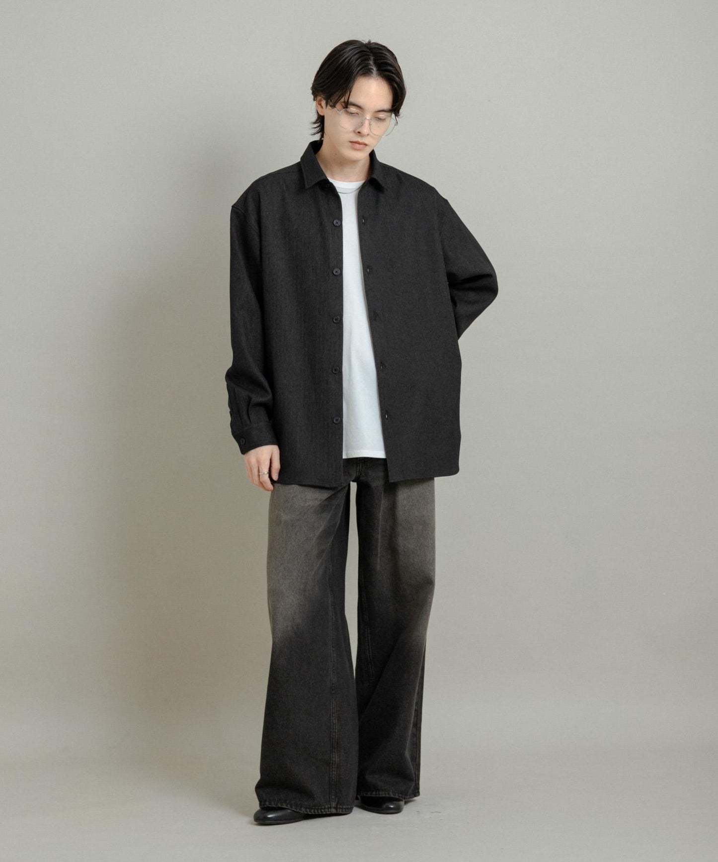 『UR TECH』人字紋常規領襯衫