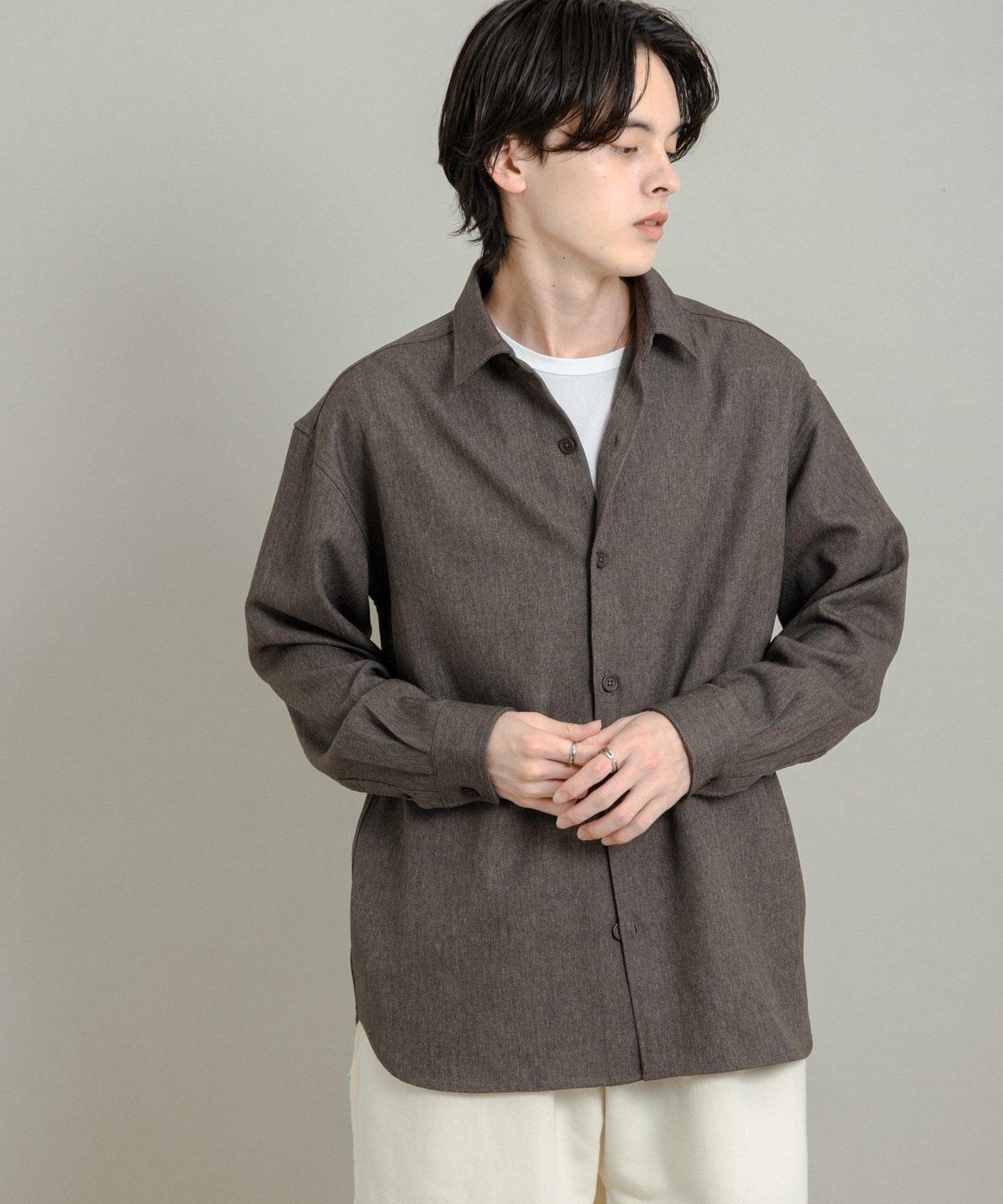 『UR TECH』人字紋常規領襯衫