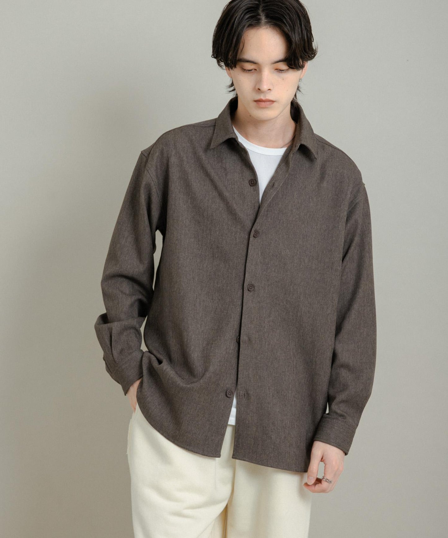 『UR TECH』人字紋常規領襯衫