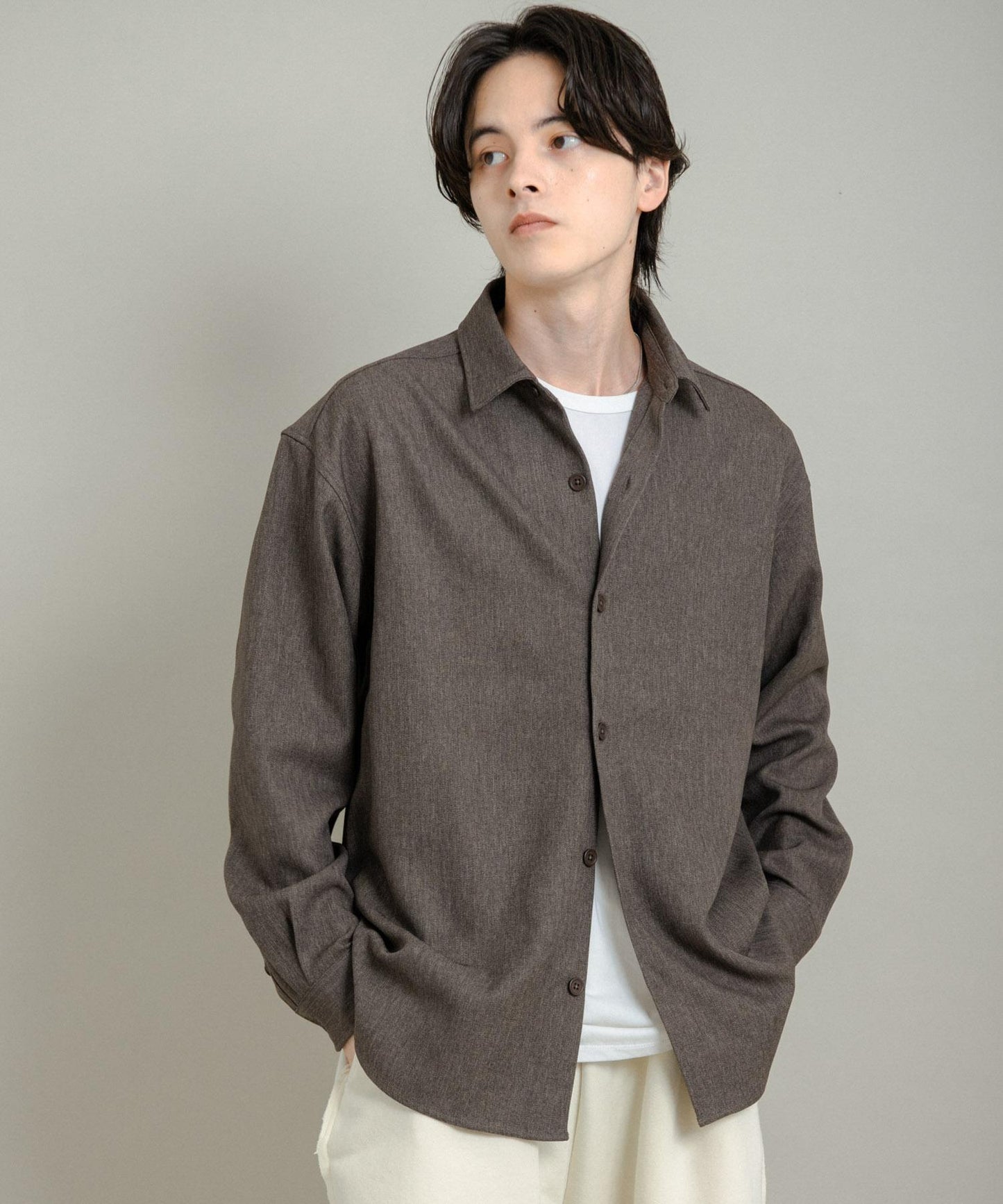 『UR TECH』人字紋常規領襯衫