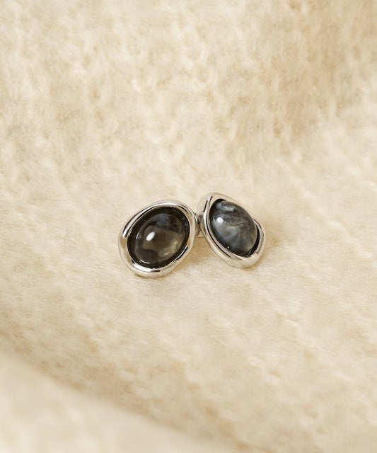 清新感透明寶石耳環