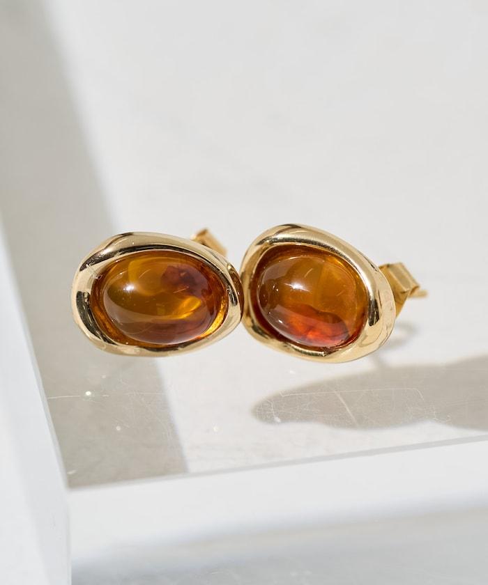 清新感透明寶石耳環