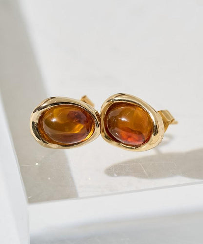 清新感透明寶石耳環