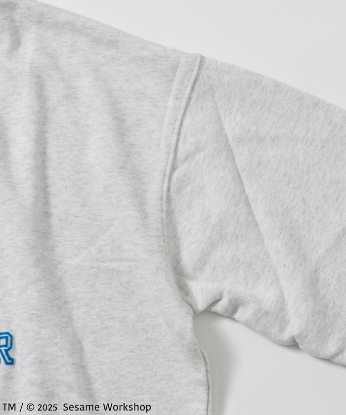 SESAME STREET / 芝麻街 餅乾怪獸 植絨印花 圓領衛衣